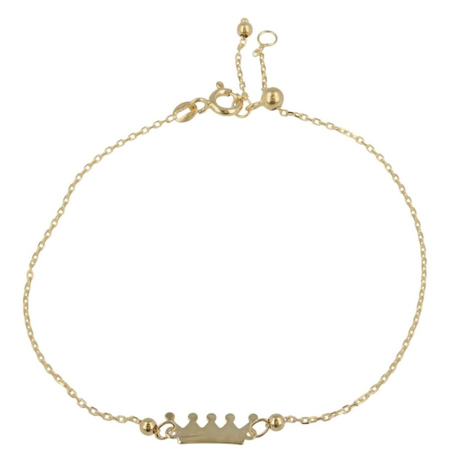 Gioielli Gioiello Italiano Oro | Parure "Corona" In Oro Giallo 14Kt Regolabile