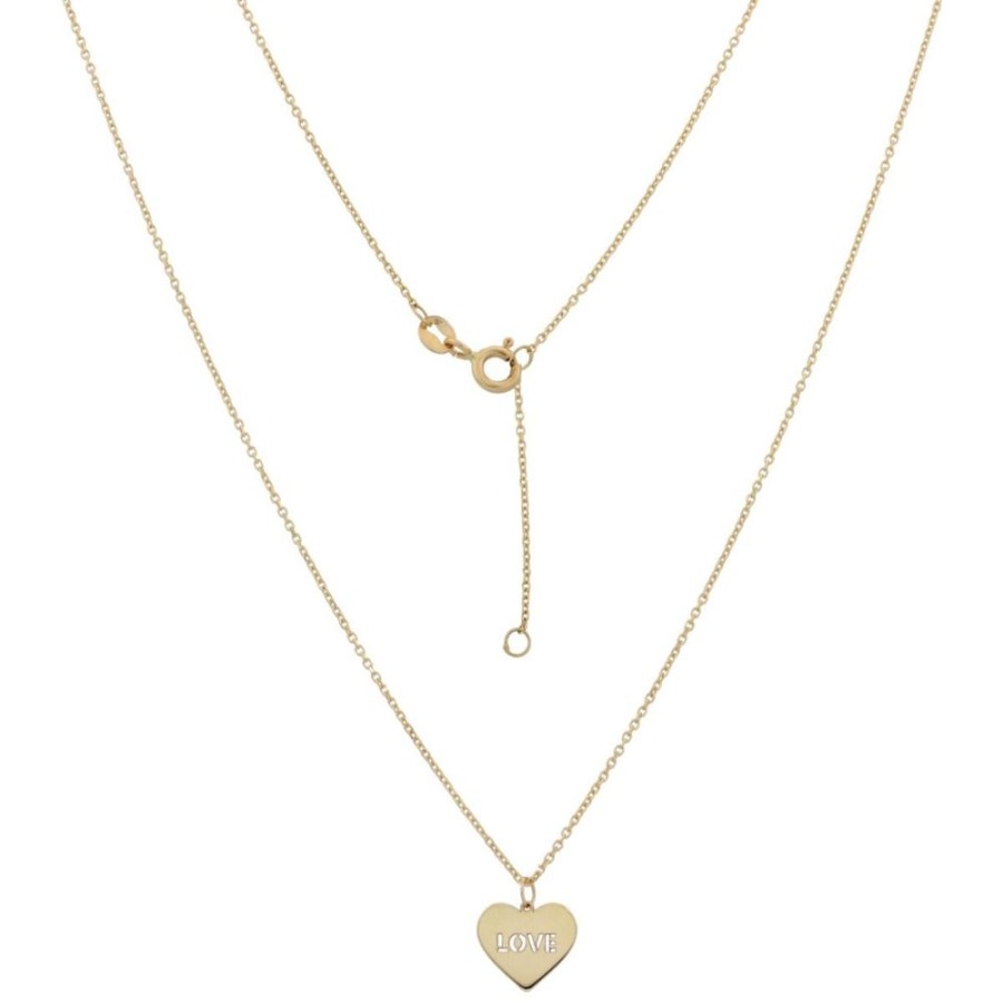 Gioielli Gioiello Italiano Oro | Collana "Cuore Love" In Oro Giallo 14Kt