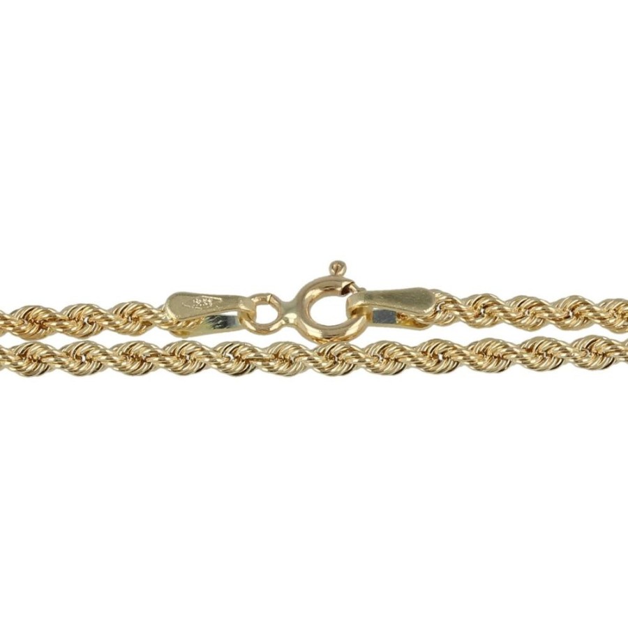 Gioielli Gioiello Italiano Oro | Bracciale Corda Sottile In Oro Giallo 14Kt