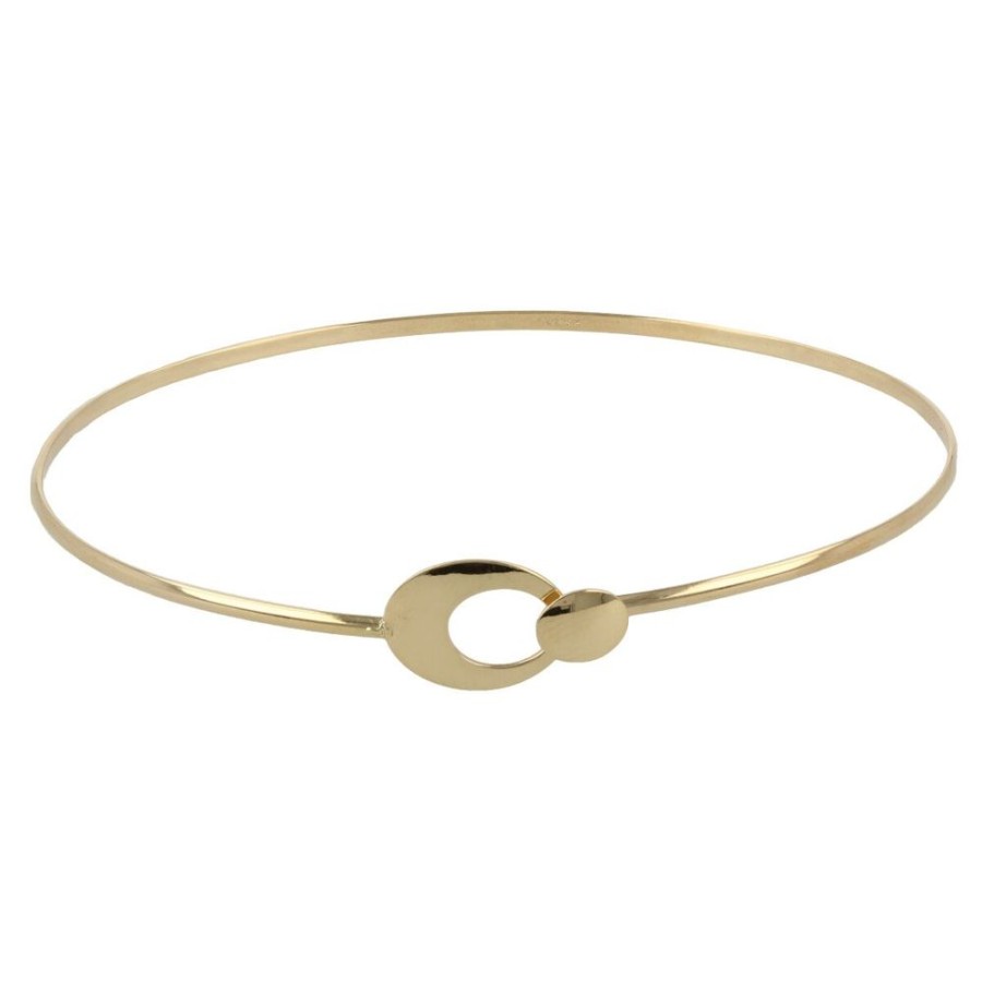 Gioielli Gioiello Italiano Oro | Bracciale Bangle Flessibile Con Ovali