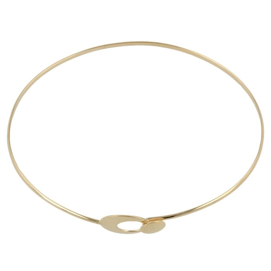 Gioielli Gioiello Italiano Oro | Bracciale Bangle Flessibile Con Ovali