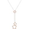 Gioielli Gioiello Italiano Oro | Collana Con Stelle In Oro Bianco E Rosa