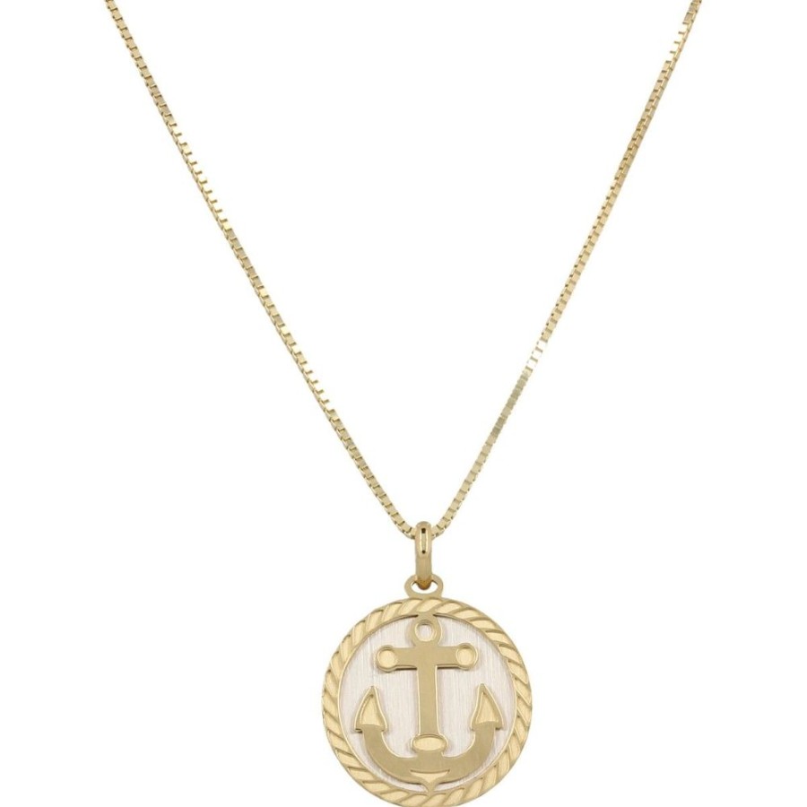 Gioielli Gioiello Italiano Oro | Collana "Ancora" In Oro E 14Kt