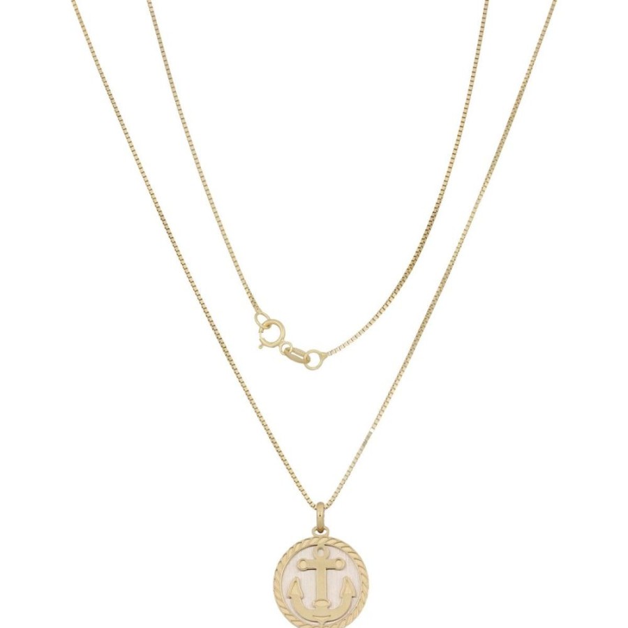 Gioielli Gioiello Italiano Oro | Collana "Ancora" In Oro E 14Kt