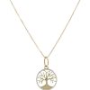 Gioielli Gioiello Italiano Oro | Collana "Albero Della Vita" Piccolo In Oro Giallo E Bianco