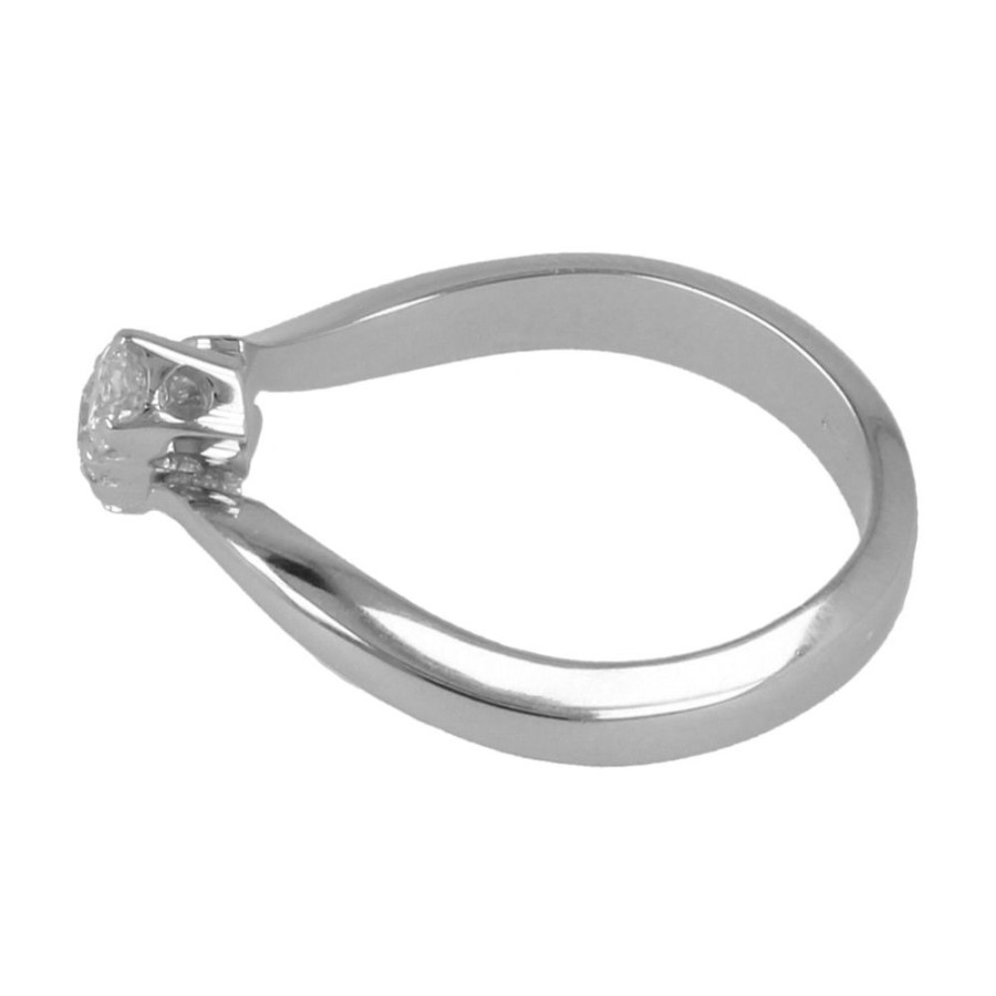 Gioielli Gioiello Italiano Oro | Anello Trilogy Contrarie In Oro Bianco 18Kt Con Diamanti 0.45Ct