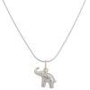 Gioielli Gioiello Italiano Argento | Collana Elefante In Argento Rodiato