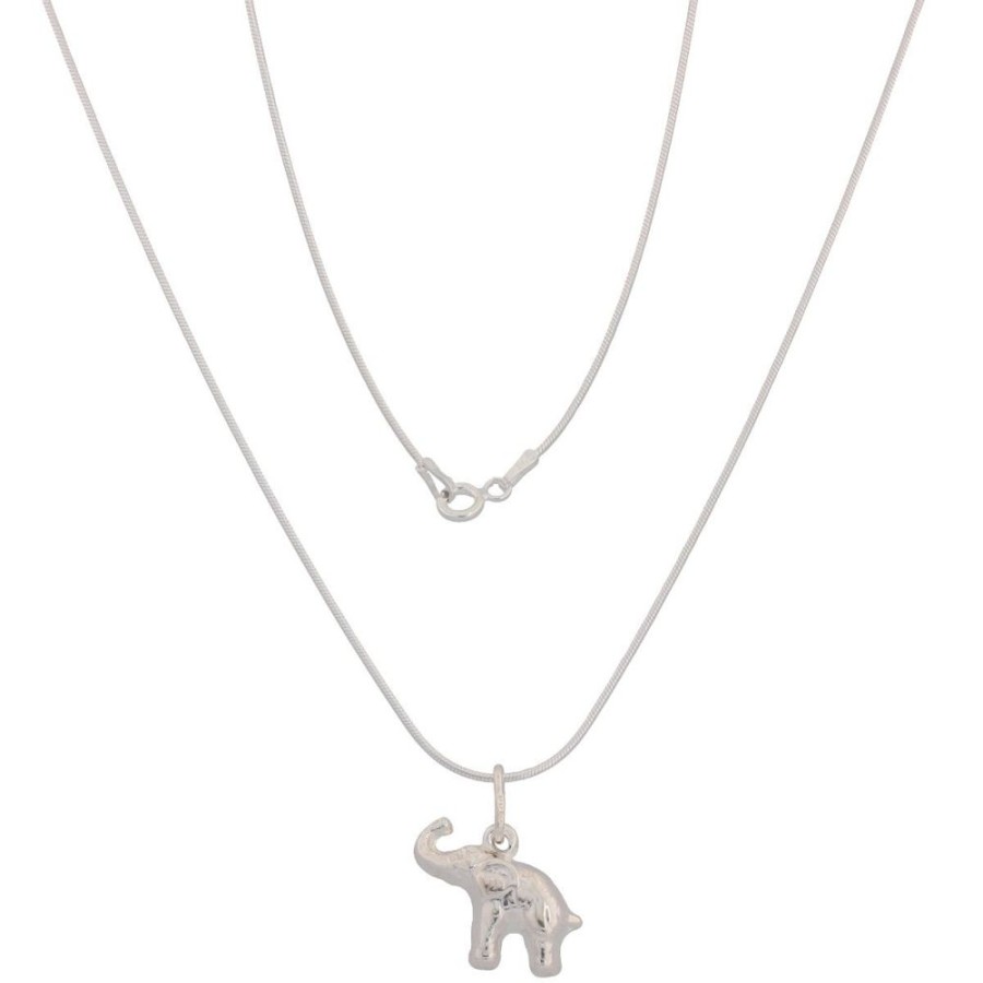 Gioielli Gioiello Italiano Argento | Collana Elefante In Argento Rodiato