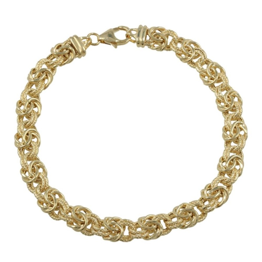 Gioielli Gioiello Italiano Oro | Bracciale Bizantino In Oro Giallo 14Kt