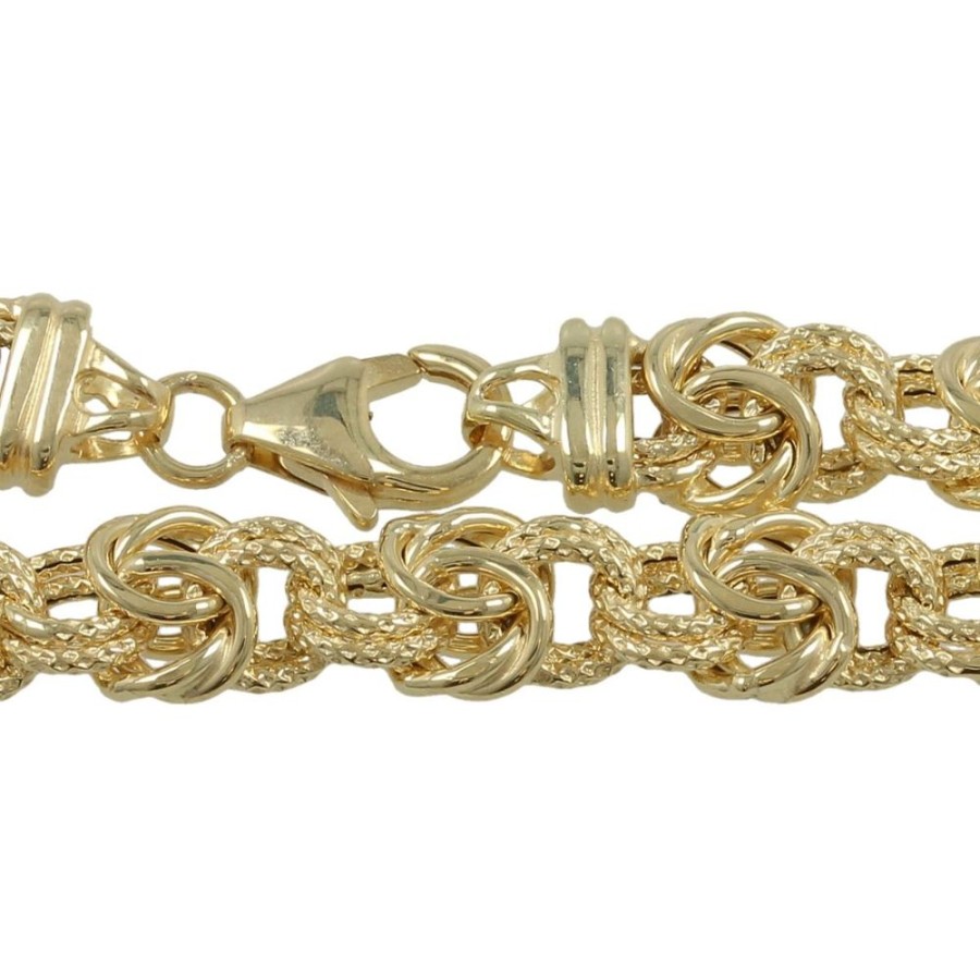 Gioielli Gioiello Italiano Oro | Bracciale Bizantino In Oro Giallo 14Kt