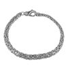 Gioielli Gioiello Italiano Argento | Bracciale Bizantino In Argento Sterling 925