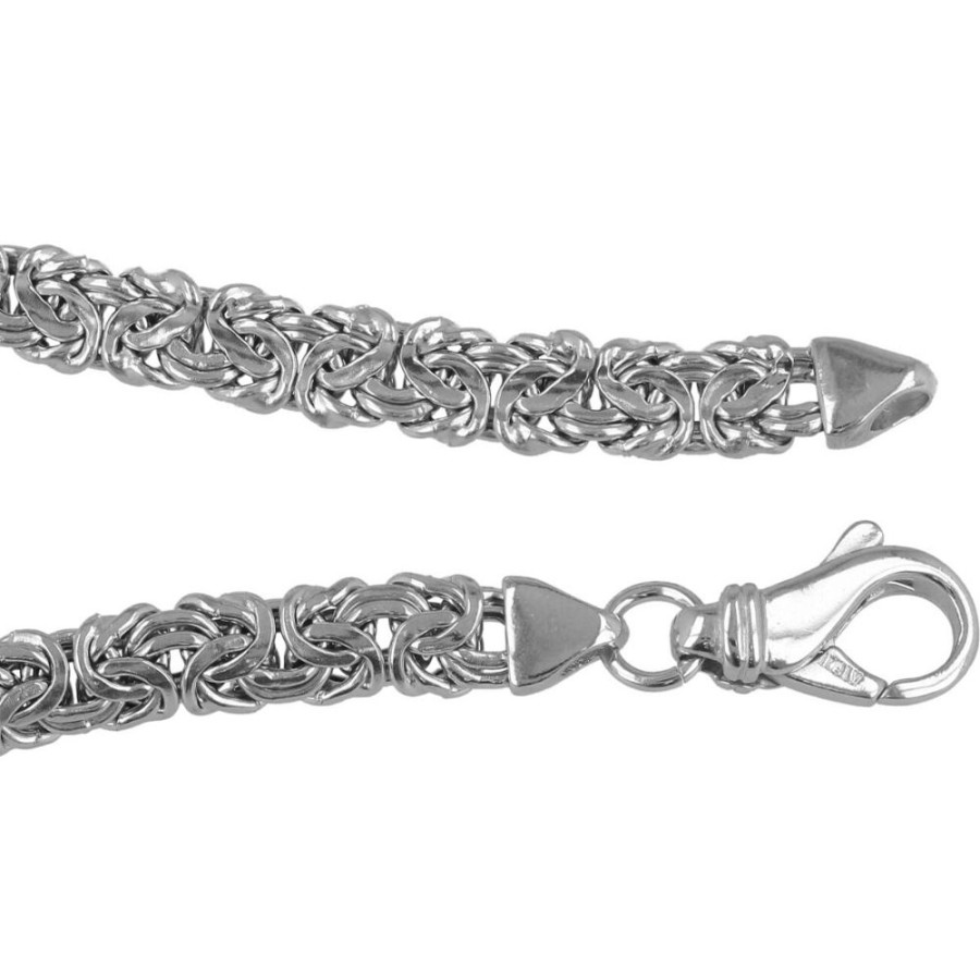 Gioielli Gioiello Italiano Argento | Bracciale Bizantino In Argento Sterling 925