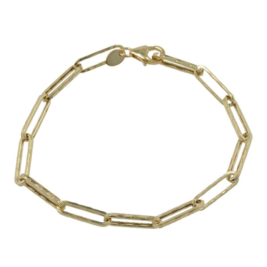 Gioielli Gioiello Italiano Oro | Bracciale Vuoto Sottile In Oro Giallo 14Kt