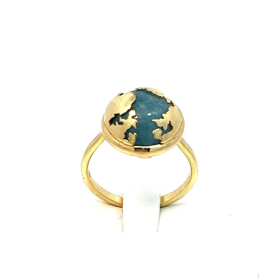 Gioielli Gioiello Italiano Oro | Anello We In Oro Giallo 14K Con Acquamarina Milk