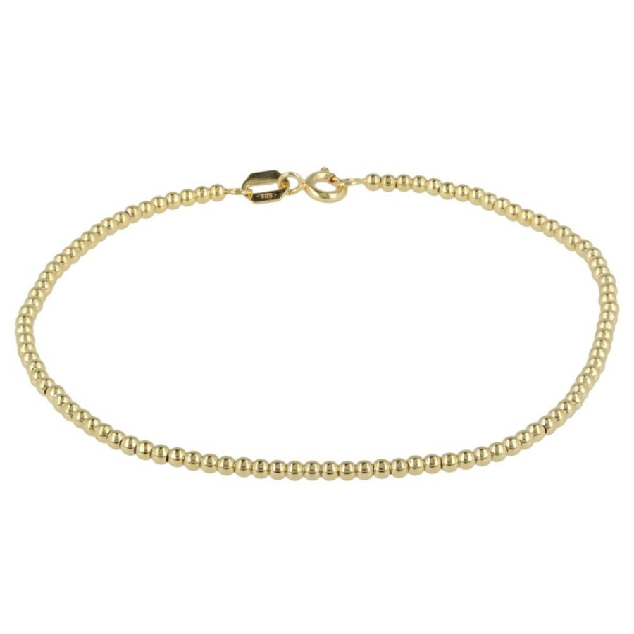 Gioielli Gioiello Italiano Oro | Bracciale A Filo Singolo Con Palline In Oro 14Kt