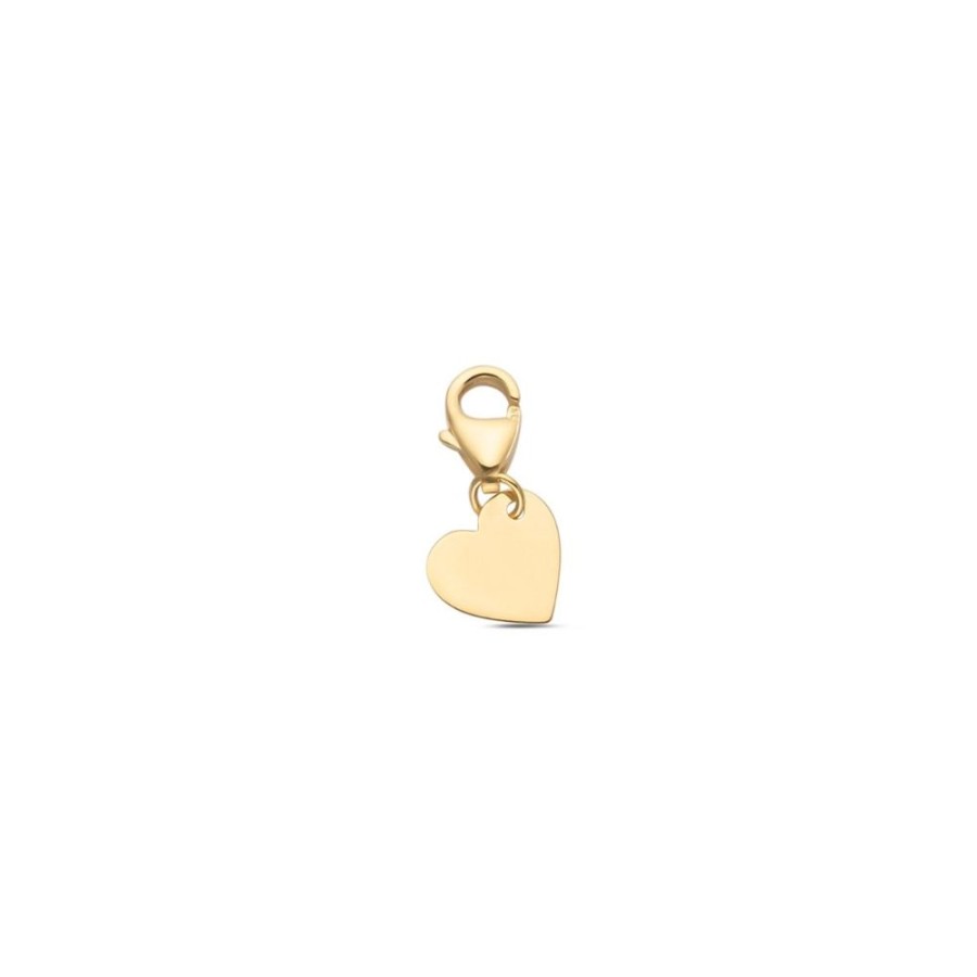 Gioielli Gioiello Italiano | Charm Cuore In Oro Giallo 14 Kt