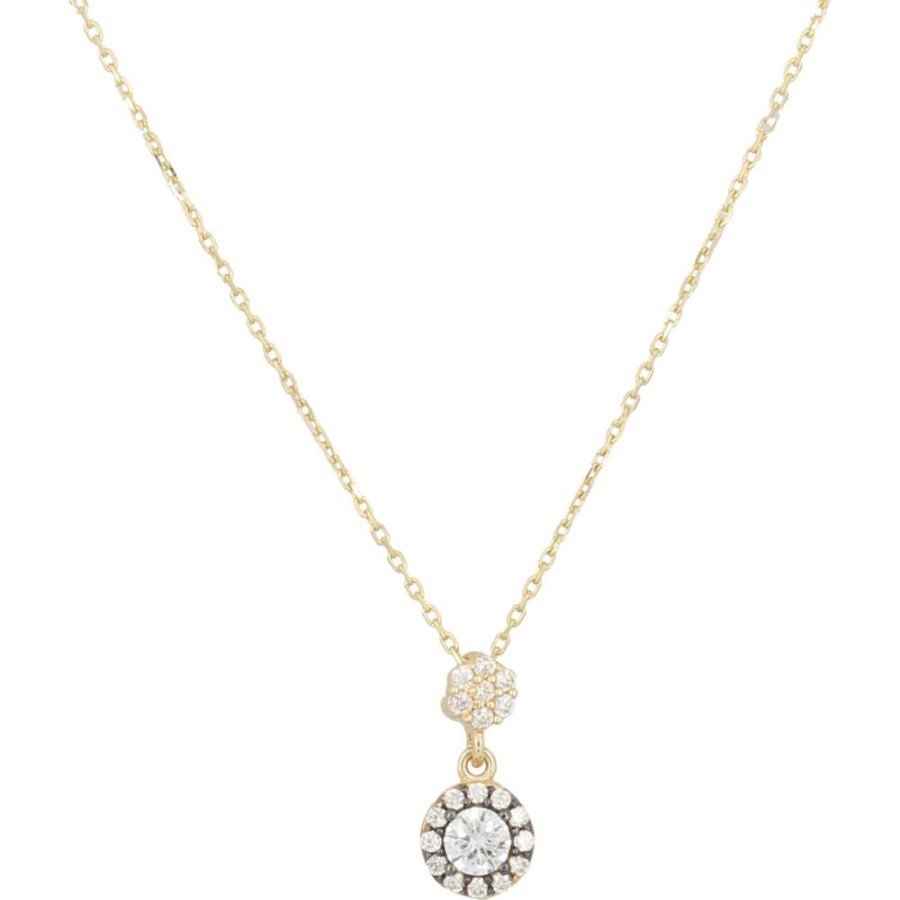 Gioielli Gioiello Italiano Oro | Collana Ad Effetto Invecchiato In Oro 14Kt Con Zirconi Bianco