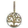 Gioielli Gioiello Italiano | Pendente "Albero Della Vita" In Oro Giallo E Bianco 14Kt Con Zirconi