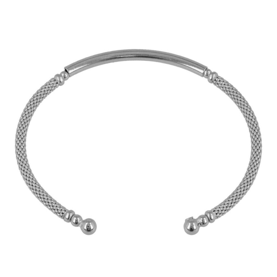 Gioielli Gioiello Italiano Argento | Bracciale Rigido Popcorn In Argento 925