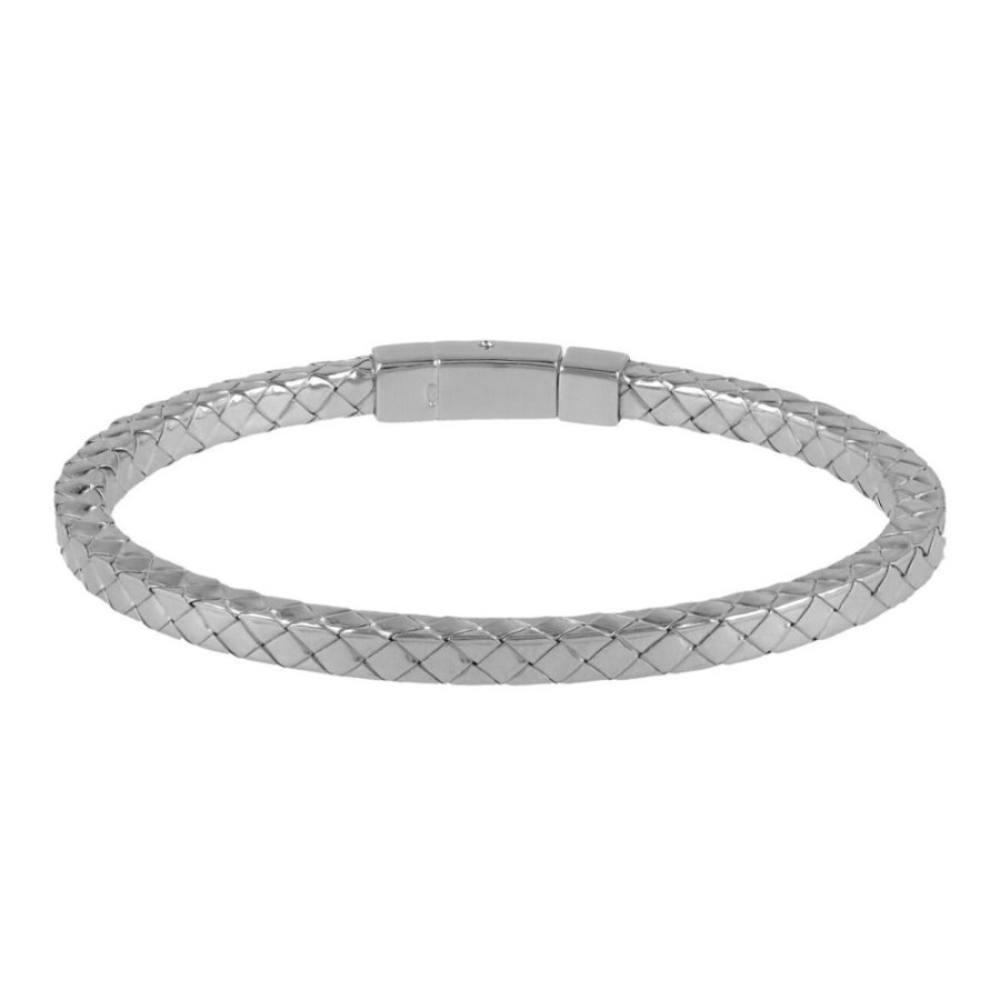 Gioielli Gioiello Italiano Argento | Bracciale Intrecciato In Argento Sterling