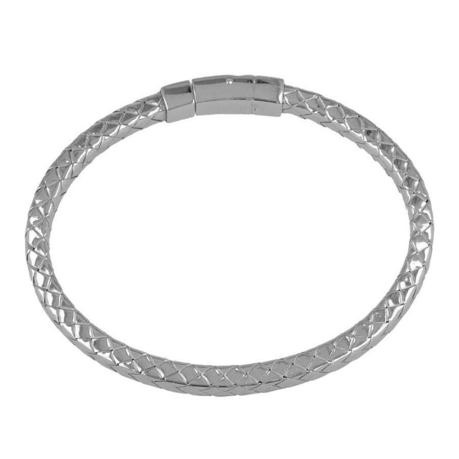 Gioielli Gioiello Italiano Argento | Bracciale Intrecciato In Argento Sterling