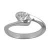 Gioielli Gioiello Italiano Oro | Anello Solitario Contrarie In Oro Bianco 18Kt Con Diamante 0.4Ct