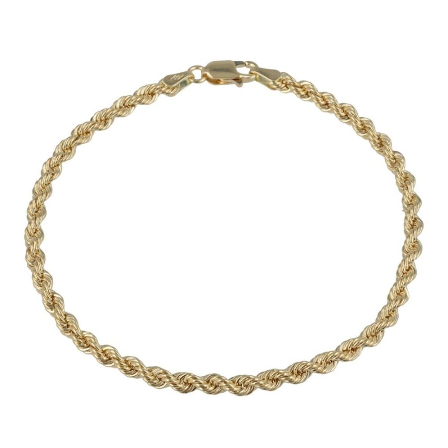 Gioielli Gioiello Italiano Oro | Bracciale Corda In Oro Giallo 14Kt