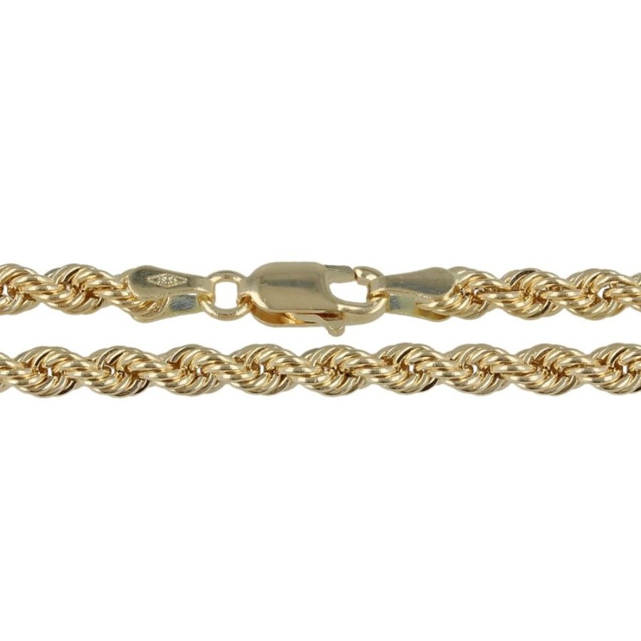 Gioielli Gioiello Italiano Oro | Bracciale Corda In Oro Giallo 14Kt