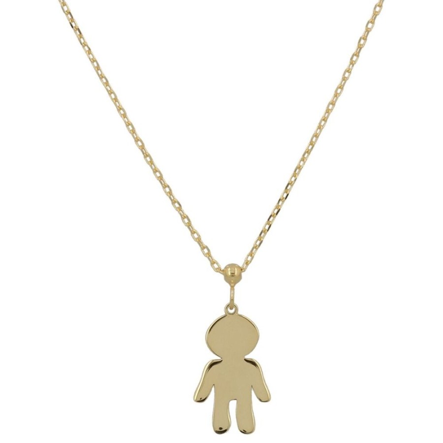 Gioielli Gioiello Italiano Oro | Collana Regolabile "Bambino" In Oro Giallo 14Kt