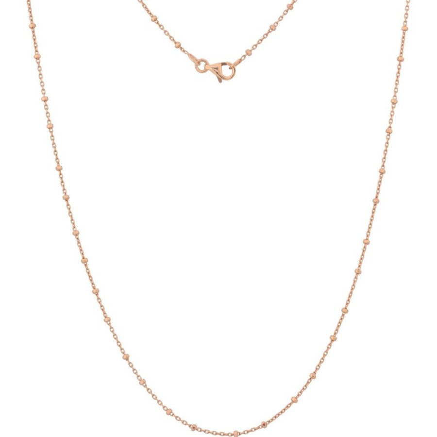 Gioielli Gioiello Italiano Oro | Collana Filo Singolo In Oro Rosa 14Kt