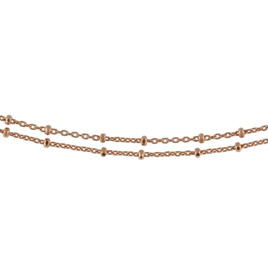 Gioielli Gioiello Italiano Oro | Collana Filo Singolo In Oro Rosa 14Kt