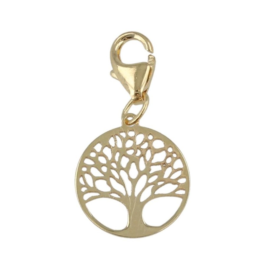 Gioielli Gioiello Italiano | Charm "Albero Della Vita" In Oro Giallo Con Moschettone