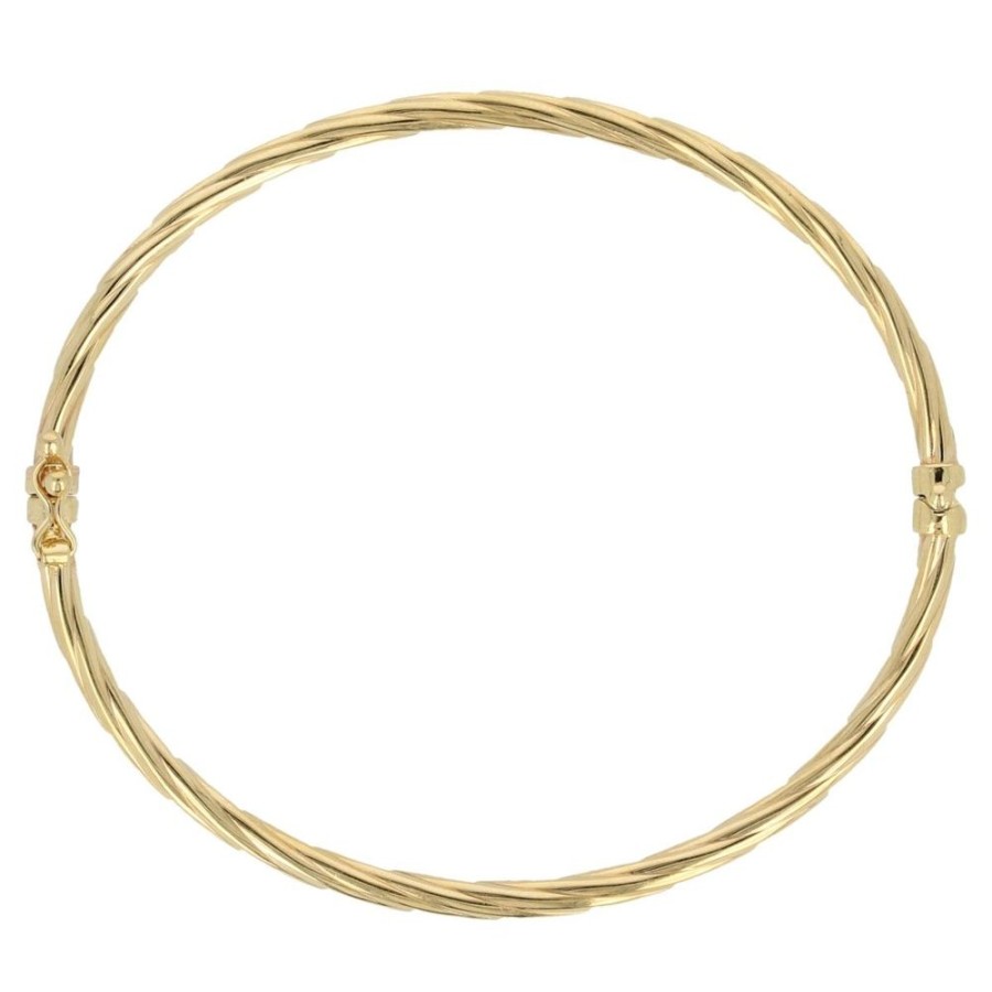 Gioielli Gioiello Italiano Oro | Bracciale Rigido Ovale In Oro 14Kt