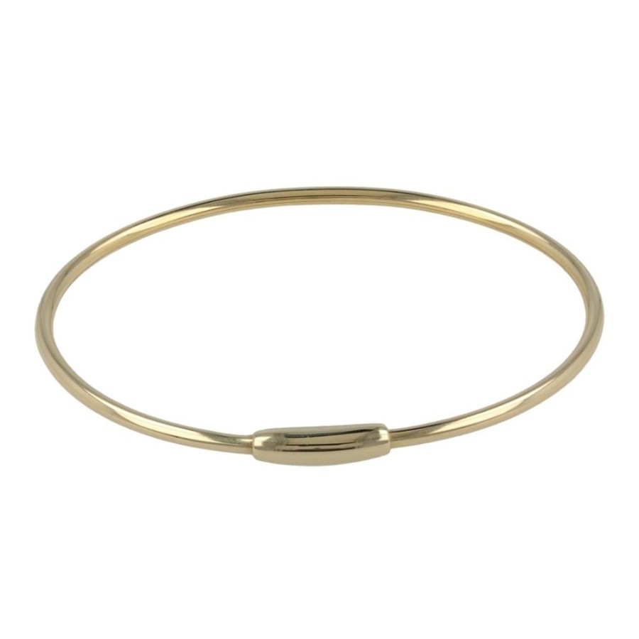 Gioielli Gioiello Italiano Oro | Bracciale Rigido Sottile In Oro Giallo 14Kt