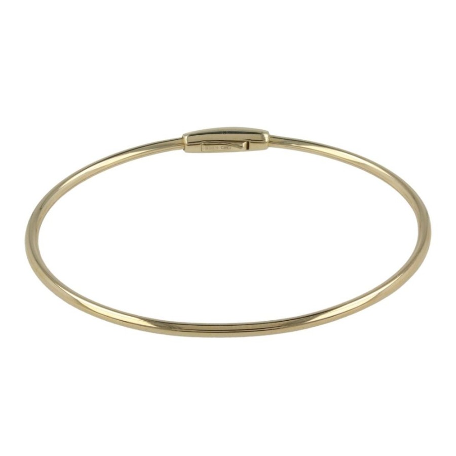 Gioielli Gioiello Italiano Oro | Bracciale Rigido Sottile In Oro Giallo 14Kt